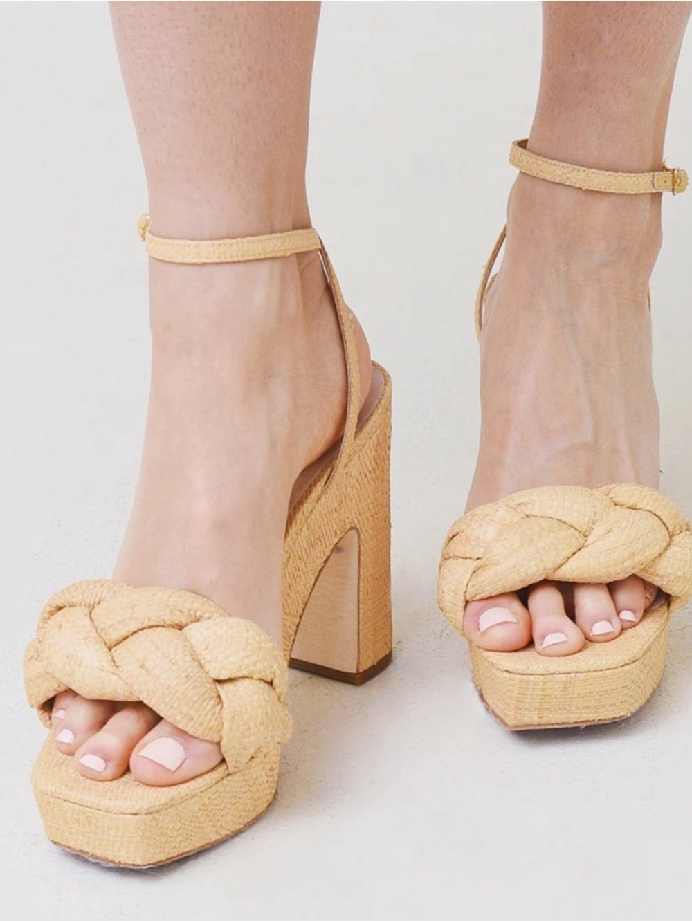 Loeffler Randall Women's Tan Wedge Sandals - 8.5 B
